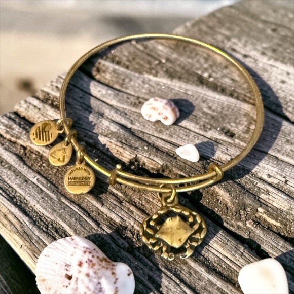 Alex and Ani Jewelry - 🦀ALEX AND ANI🦀Crab Charm Bangle in Rafaelian Gold/NWOT